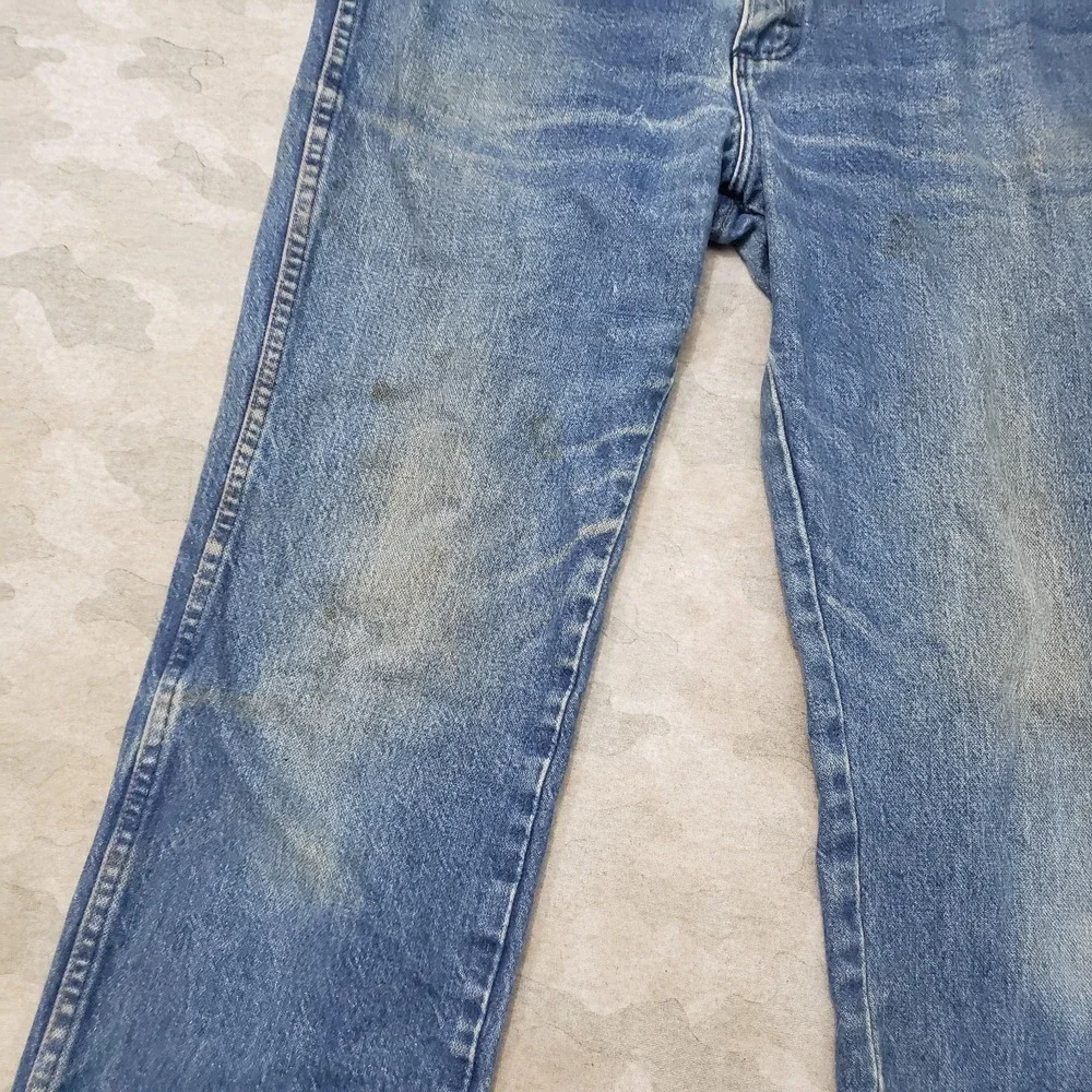 Vintage Wrangler Jeans Mens 32x34 Blue Straight Leg Cowboy Cut Denim Made In USA